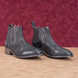 Bed Stu Women Chelesa Black Rustic Leather Western Boots size 6.5